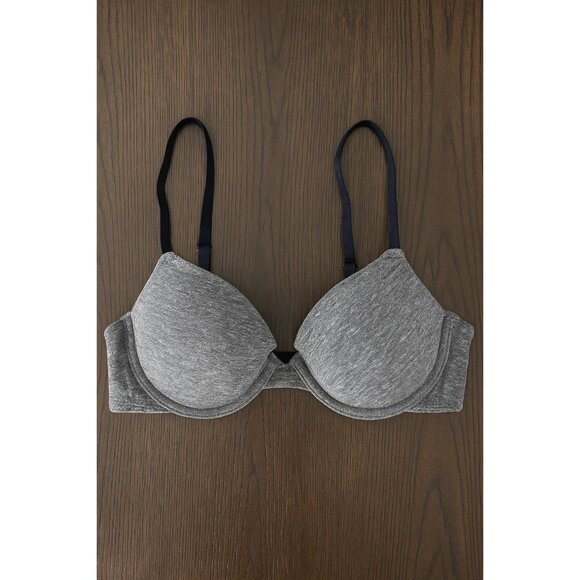 Auden size 32B Lightly Lined comfort wire Demi coverage Underwire Bra heathered - Picture 1 of 6